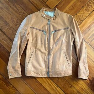 Jil Sander Leather Jacket with Zipper Details